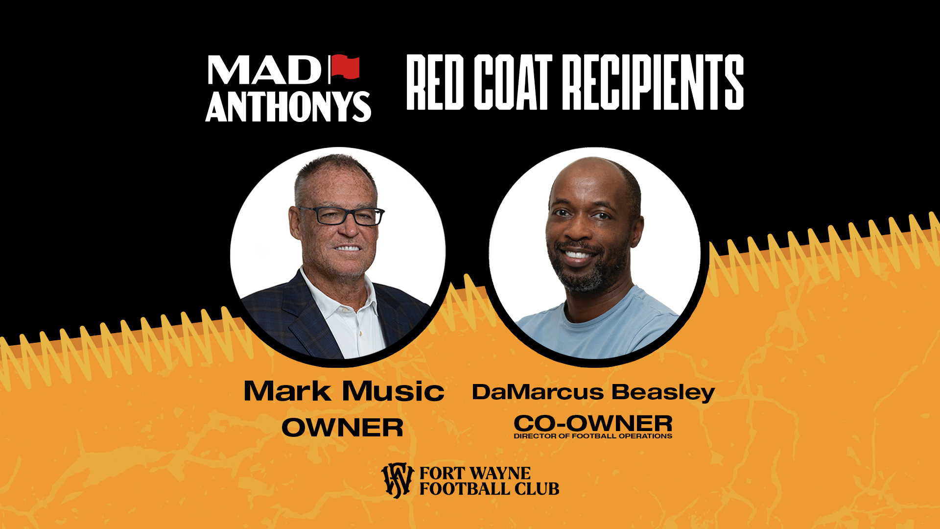 Damacrease Damarcus Mad Anthonys name Mark Music, DaMarcus Beasley 2026 Red Coat Recipients ...