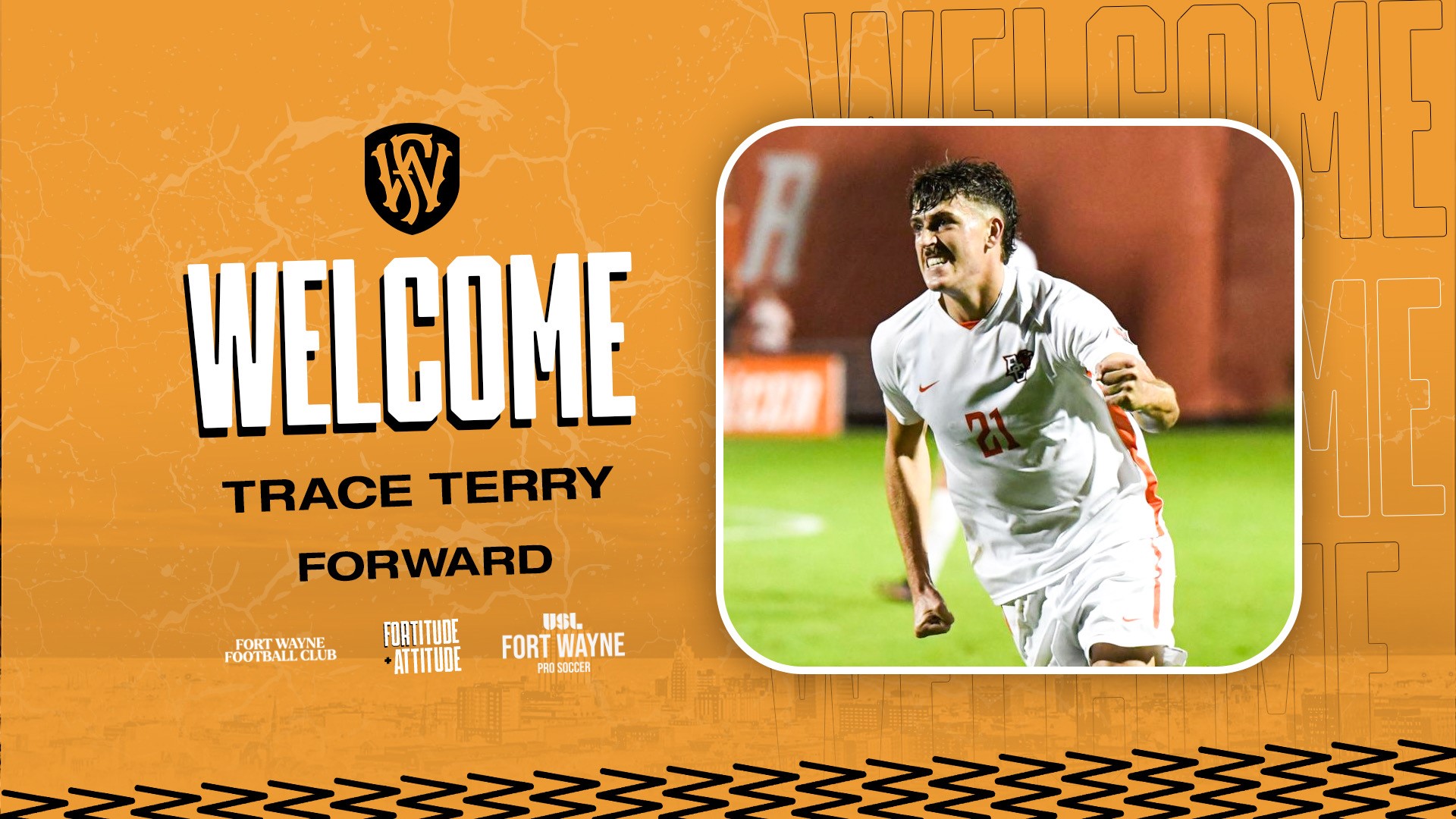 Trace Terry, 'big moment' striker, joins Fort Wayne Football Club on eve of team's pro debut featured image