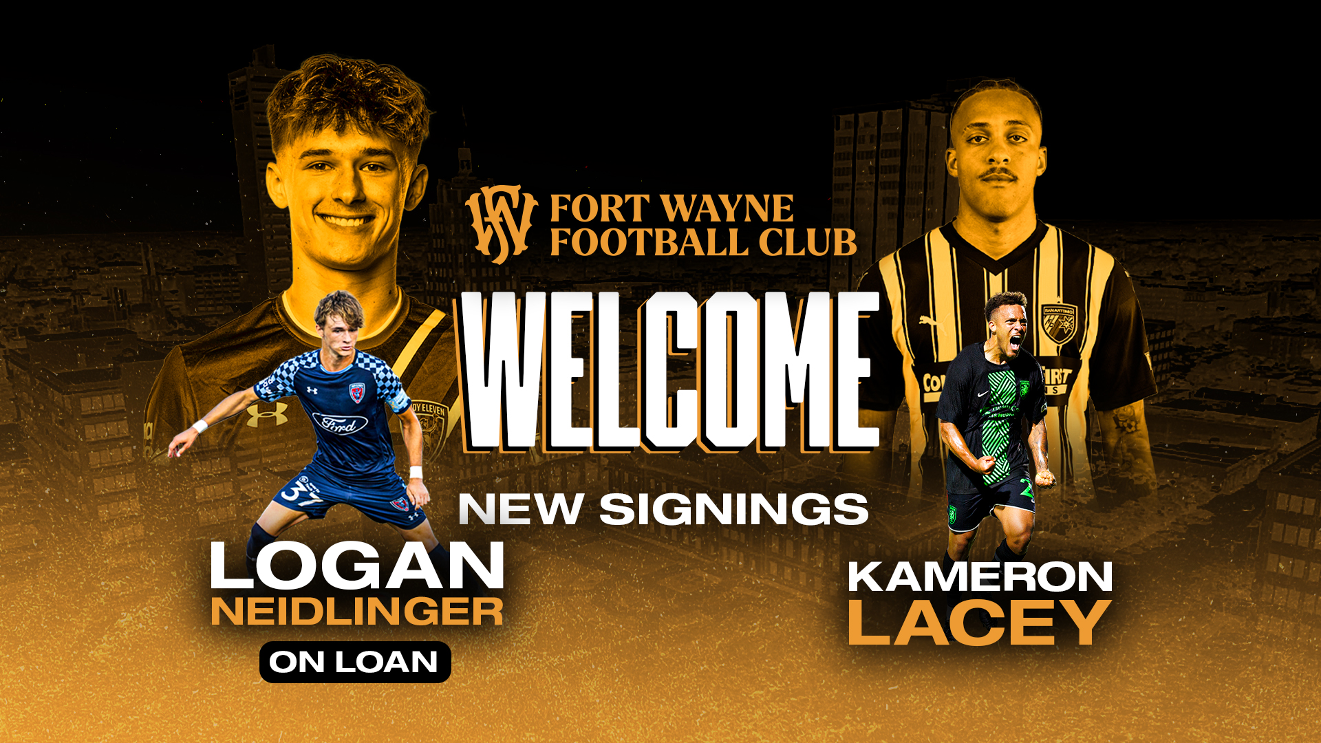 Fort Wayne FC bolsters roster with additions of Logan Neidlinger, on loan from Indy Eleven, and Kameron Lacey featured image